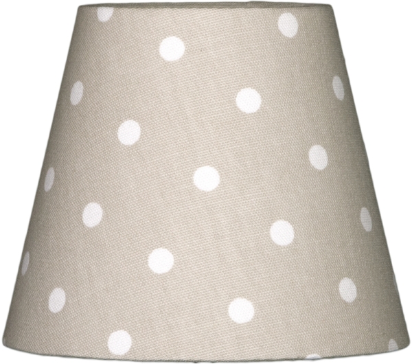 Lampenschirm beige mit weissen Punkten S